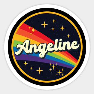 Angeline // Rainbow In Space Vintage Style Sticker